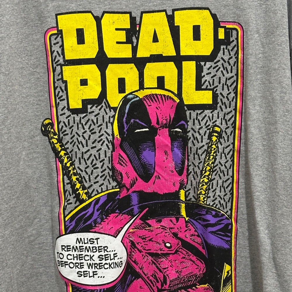 Marvel Gray Deadpool Comic Graphic Tee - image 2
